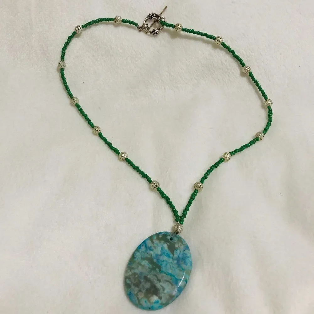 Blue Stone Necklace‎ - Picture 5 of 6